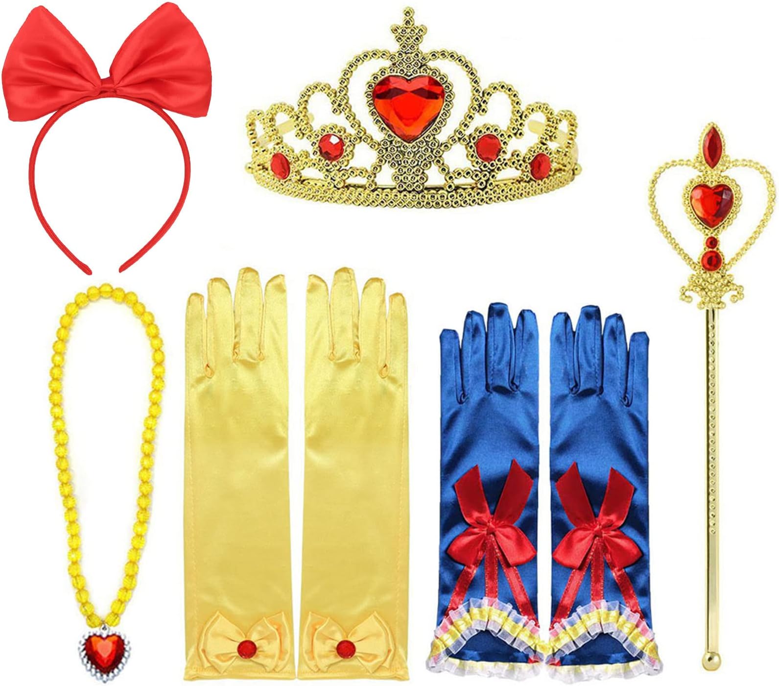 Princess Snow White Dress up Accessories for Girls Princess Belle Snow White Party Favors Gifts Set