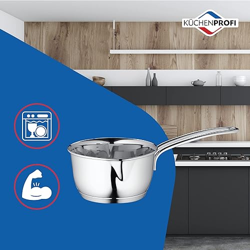 Vista 22 de Küchenprofi Cacerola de acero inoxidable con fondo revestido, 16 onzas, plata
