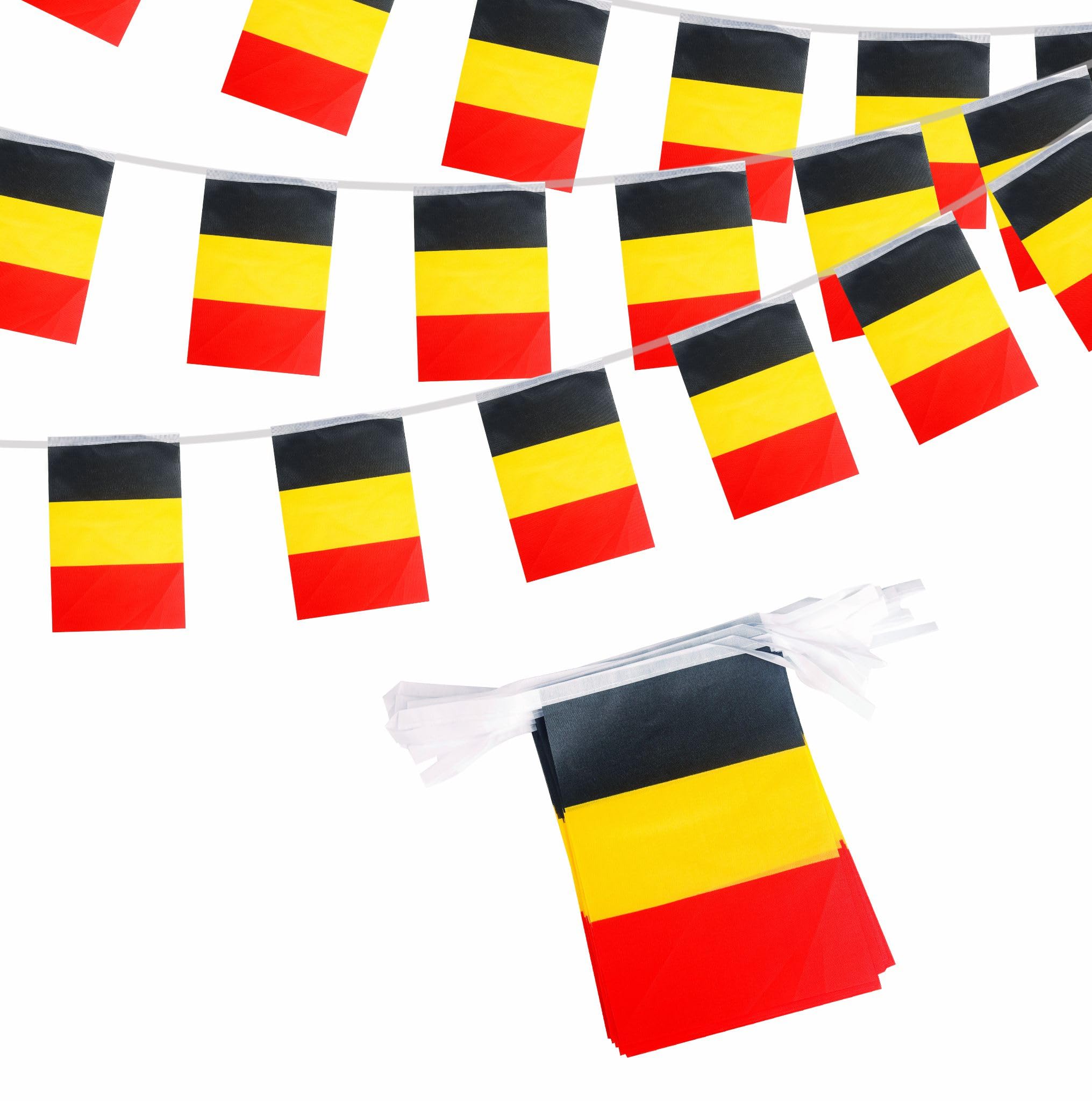 Belgium Flags Bunting België Bunting Oly 2024 Decorations 10m 30 Flags