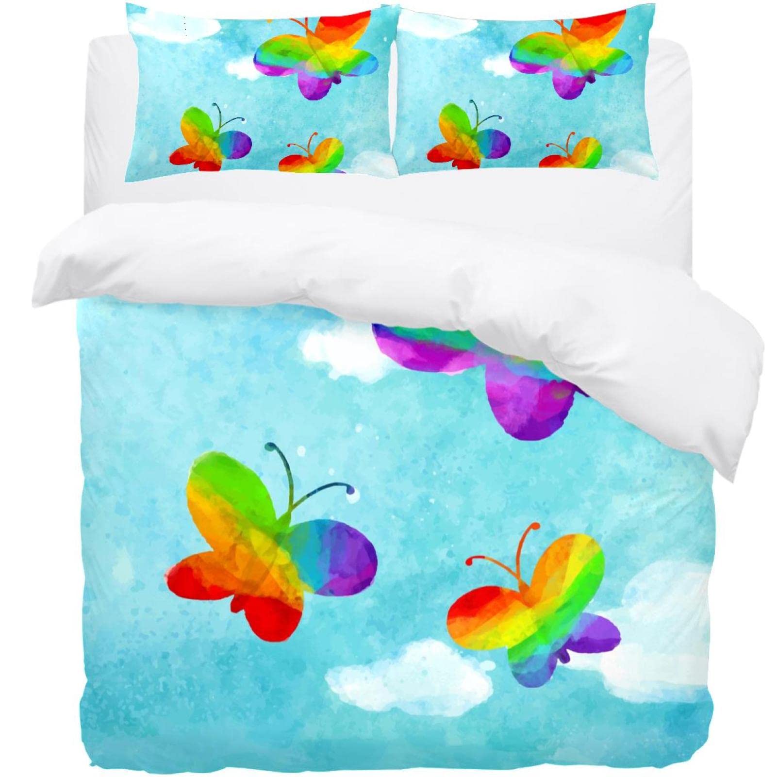 Parure de lit douce arc-en-ciel pour des nuits cocooning