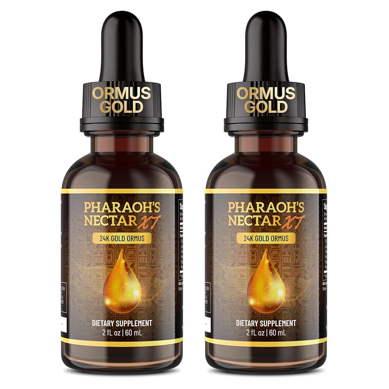 Nutraville Ouro coloidal com ouro monoatômico 24K, 2 frascos de 60 mL