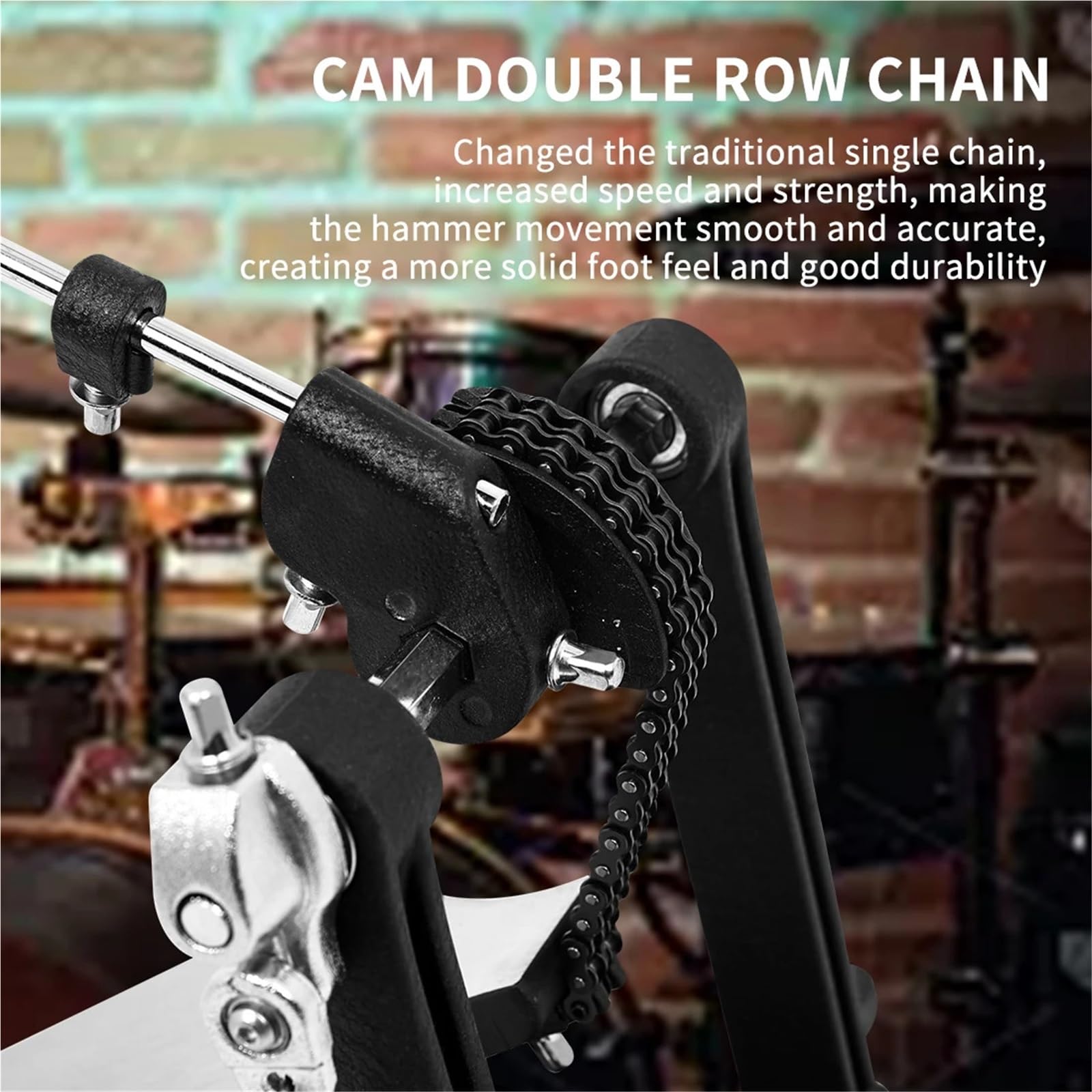 Pédale de grosse caisse à double chaîne, entraînement direct, base for instrument percussion, pièces et accessoires Pour Jeu De Grosse Caisse Et Batterie éLectronique