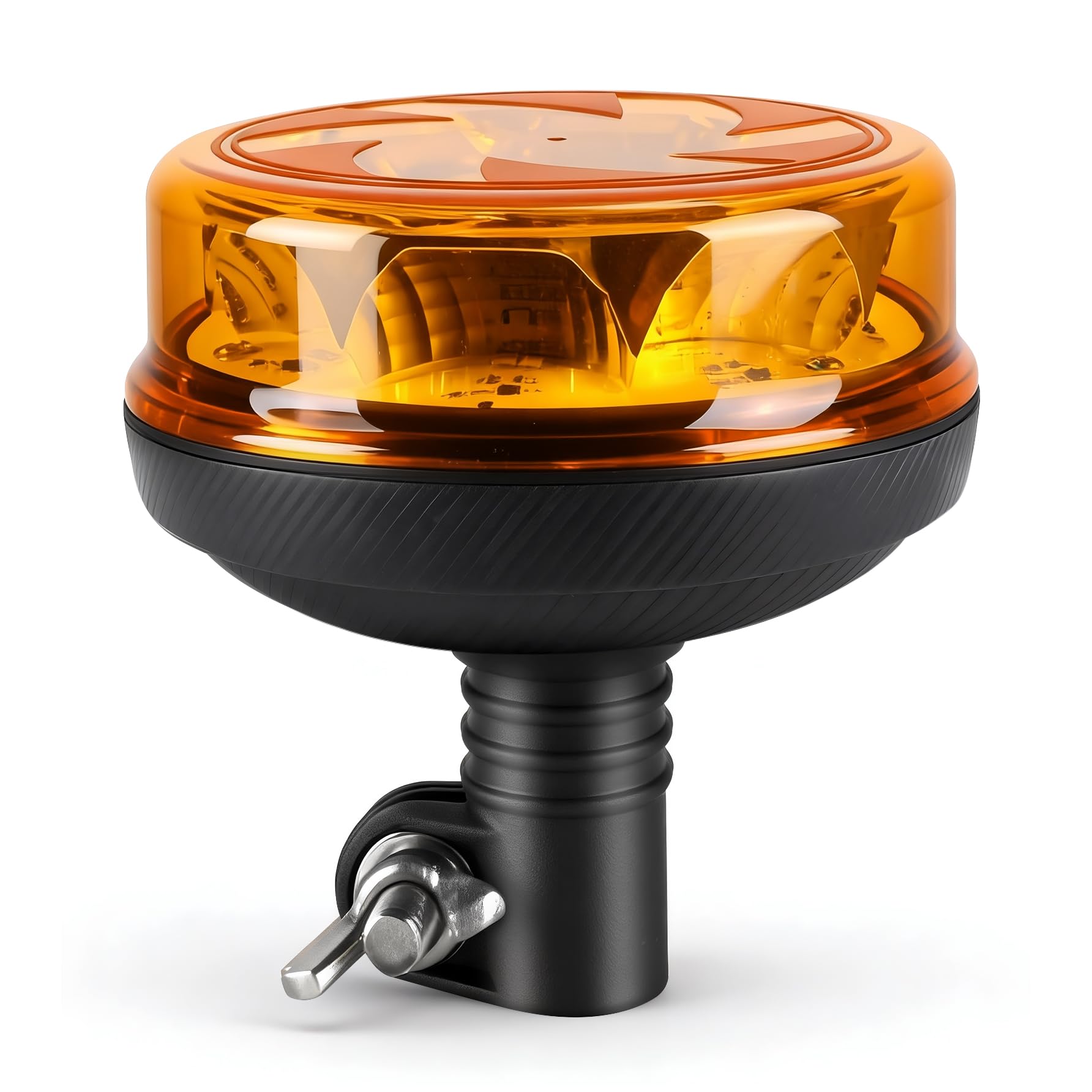 Gyrophare LED, Feu De Signalisation Orange, 6 Modèles Éclairs Et 3 Modèles Rotatifs 1 Mode Croisière 12V-24V DC IP67 Pour Auto, UTV, Tracteur, Chariot Élévateur, Voiturette De Golf