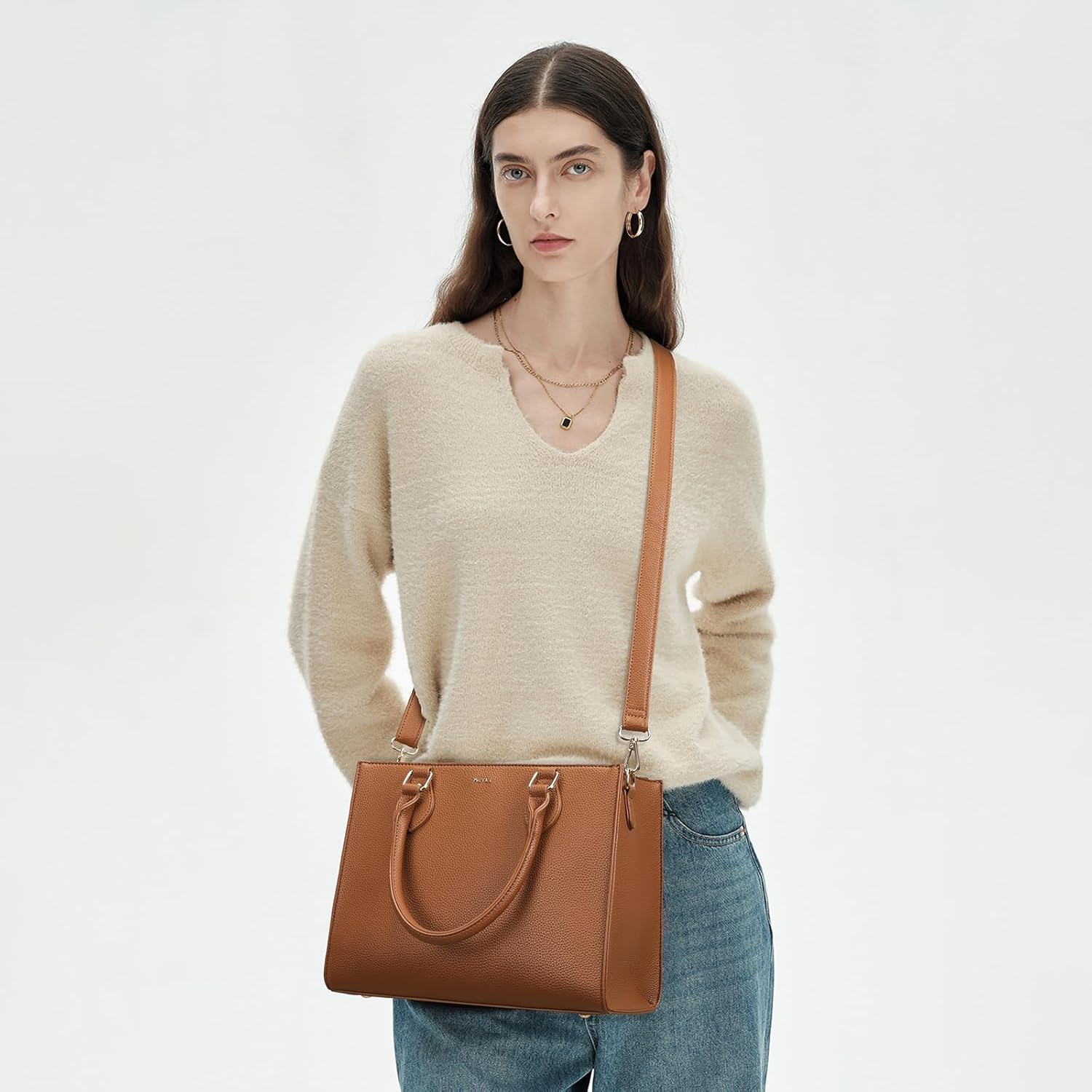 Keyli Medium Tote Bag for Women Crossbody Purses and Handbags Leather Top-handle Satchel Shoulder Bag Sets
