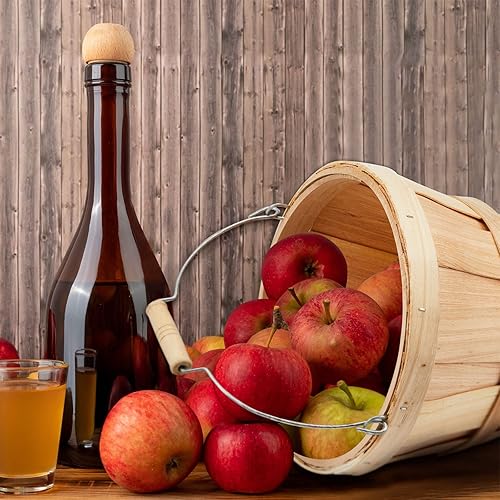 Miniatura 4 de Marsui 16 cestas redondas de madera de 7.5 x 5.9 pulgadas, cubos de madera para frutas con asa, cesta de verduras para recolección de jardín, cesta