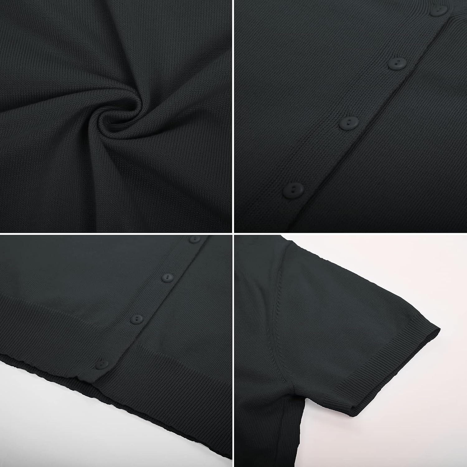 GRACE KARIN Womens 2026 Summer Short Sleeve Cardigan Sweaters Lightweight Cropped Shrug Cardigan Business Casual Clothing Top - Image 6