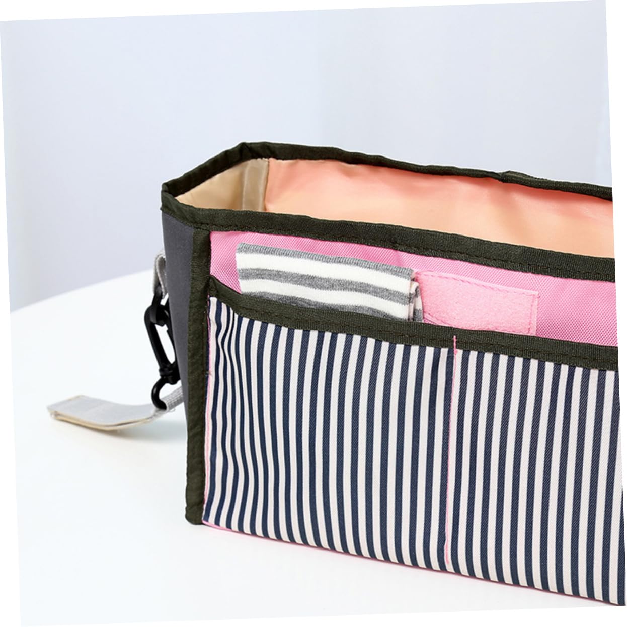 TOYANDONA 3 Pezzi Borsa da Appendere per Passeggino di Capacità Organizer per Biberon Pannolini Giocattoli Portabicchieri Portaoggetti Portatile Nero