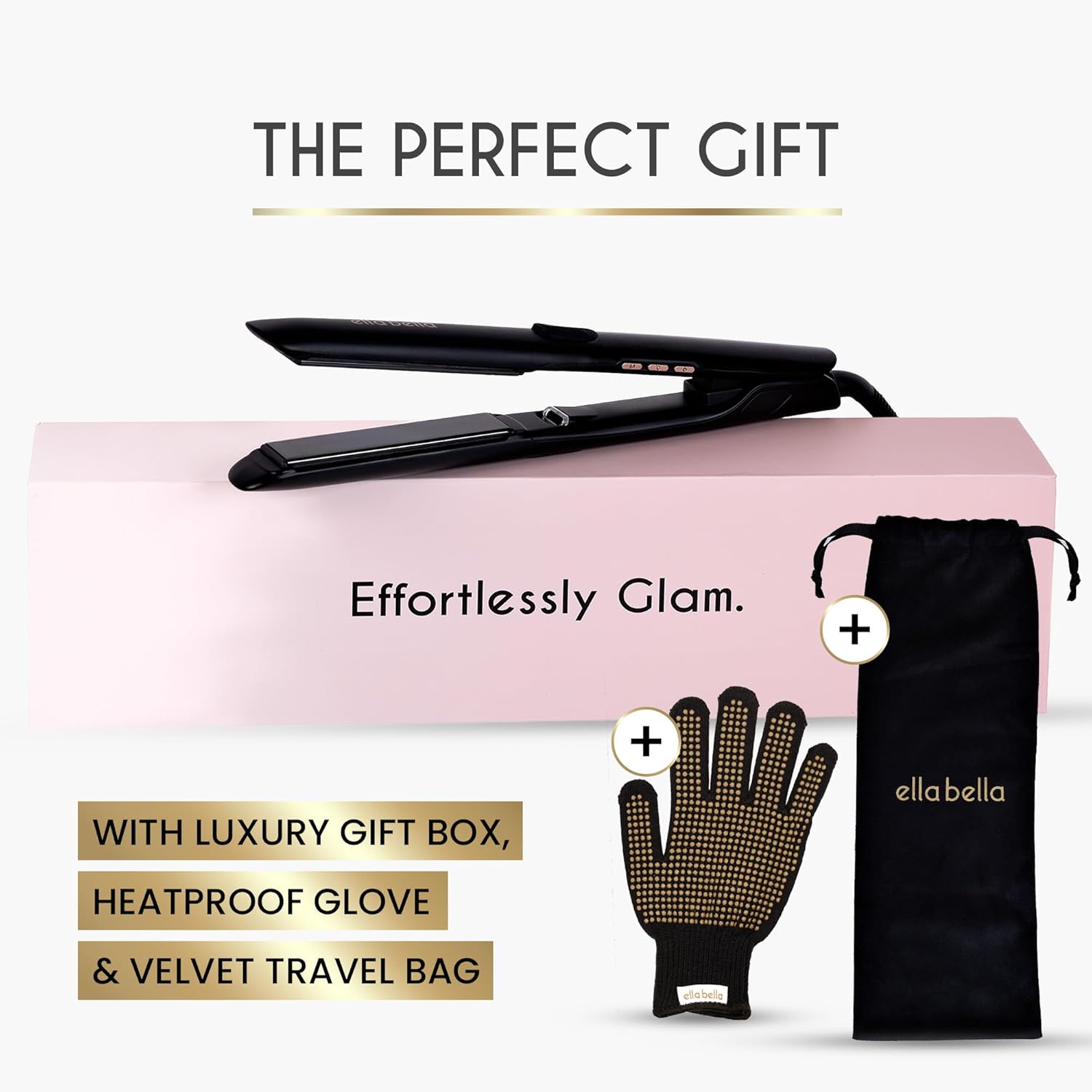 ELLA BELLA® Titanium Flat Iron Hair Straightener Slim (with Infrared) • Professional Straightening Iron • Digital Display to Accurately Control Temperature • As Featured in Good Housekeeping - Image 7