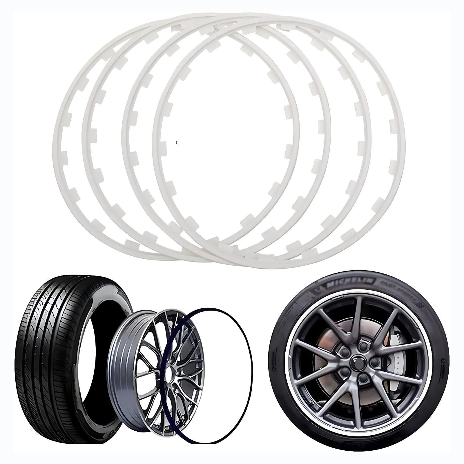 Wheels Rim Protectors for Hond𝘢 Legend Ⅱ,Enhance the value of the vehicle,easy to clean and maintain,anti-corrosion,anti-scratch,durable,beautiful(4 pieces)