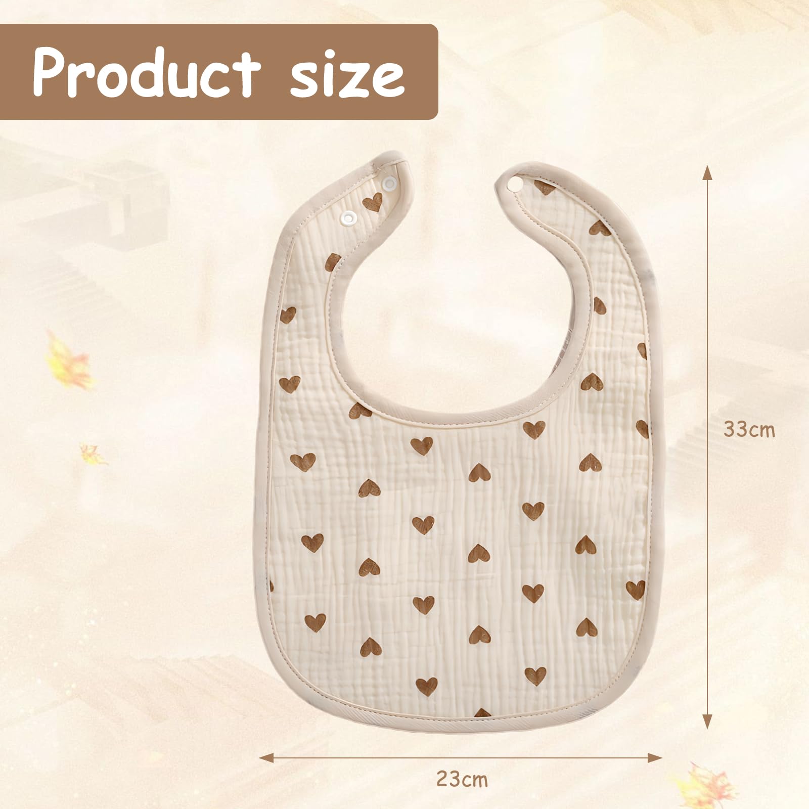 HEUIOP 10 PCS Newborn Bibs, Soft Cotton Baby Teething Bibs - Image 2