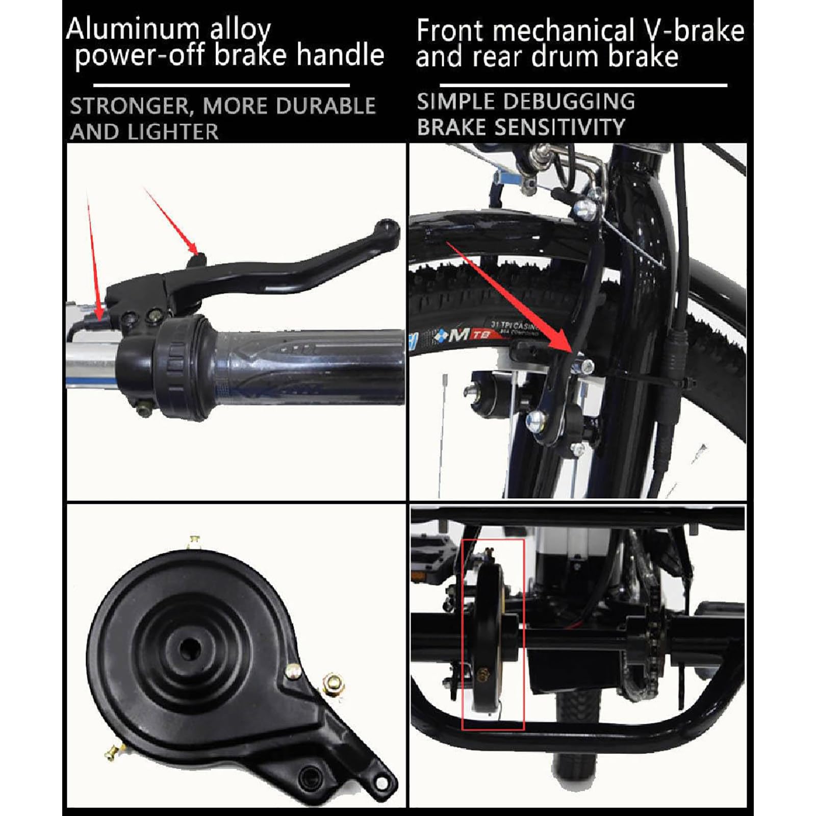 Triciclo elettrico per adulti da 24”, 3 ruote, batteria rimovibile da 36 V/12 Ah, carico massimo 150 kg, 3 modalità di guida, cestino portaoggetti, nero.