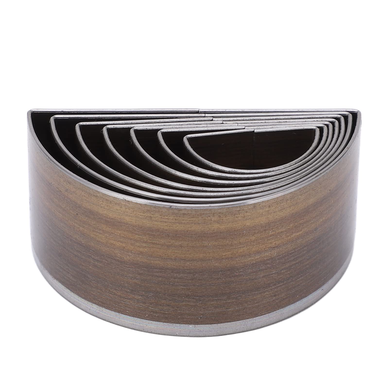 Set di Fustelle per Pelle, 7 Pezzi Semicircolari da 50 mm, Utensili in Acciaio ad Alta Velocità per Lavorazione Artigianale di Pelle, Gomma, Silicone