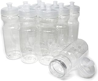 Rolling Sands 24 Ounce BPA-Free Plastic Water Bottles, Set of 10, Made in USA