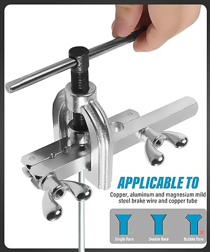 Miniatura 3 de Kit de línea de freno con revestimiento de cobre 316 de 25 pies con 16 accesorios y 4 uniones de línea de freno, kit de herramientas de doble y