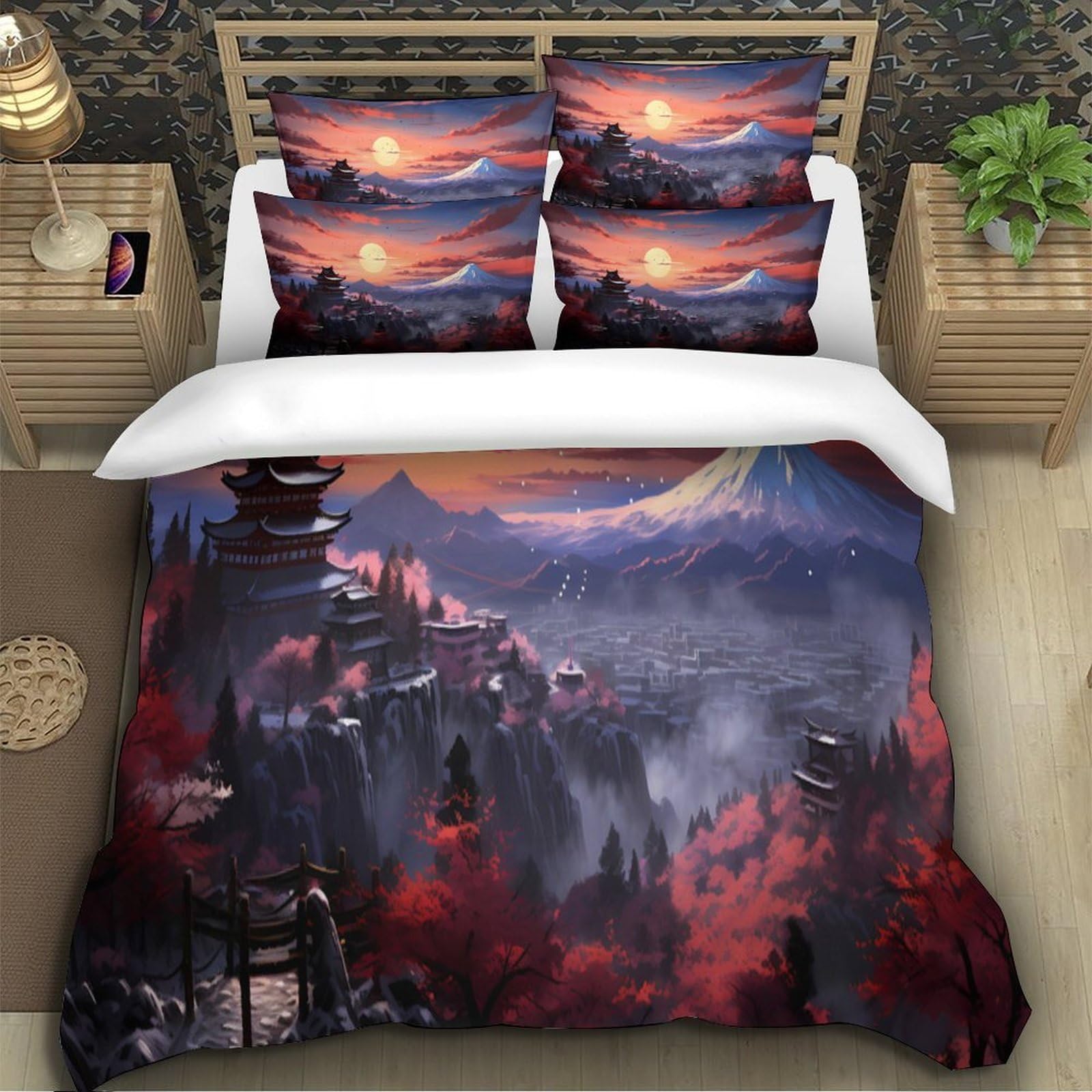 Guía de Viaje de Italia Funda de Edredón Juego de 3 Piezas Impresión 3D Cierre de Incluye Fundas de Almohada Transpirable Mapa ilustrado Funda Edredon for Ancianos King（220x240cm）