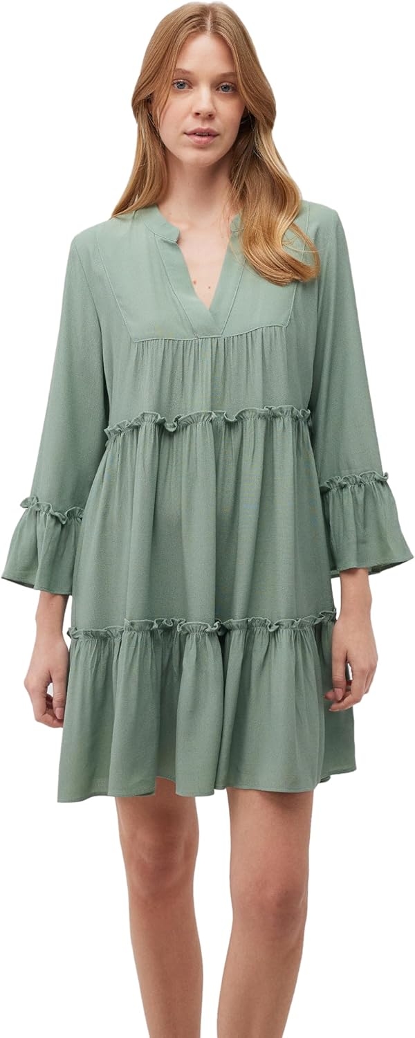 Denim Overslag Maxi Jurk Blauw