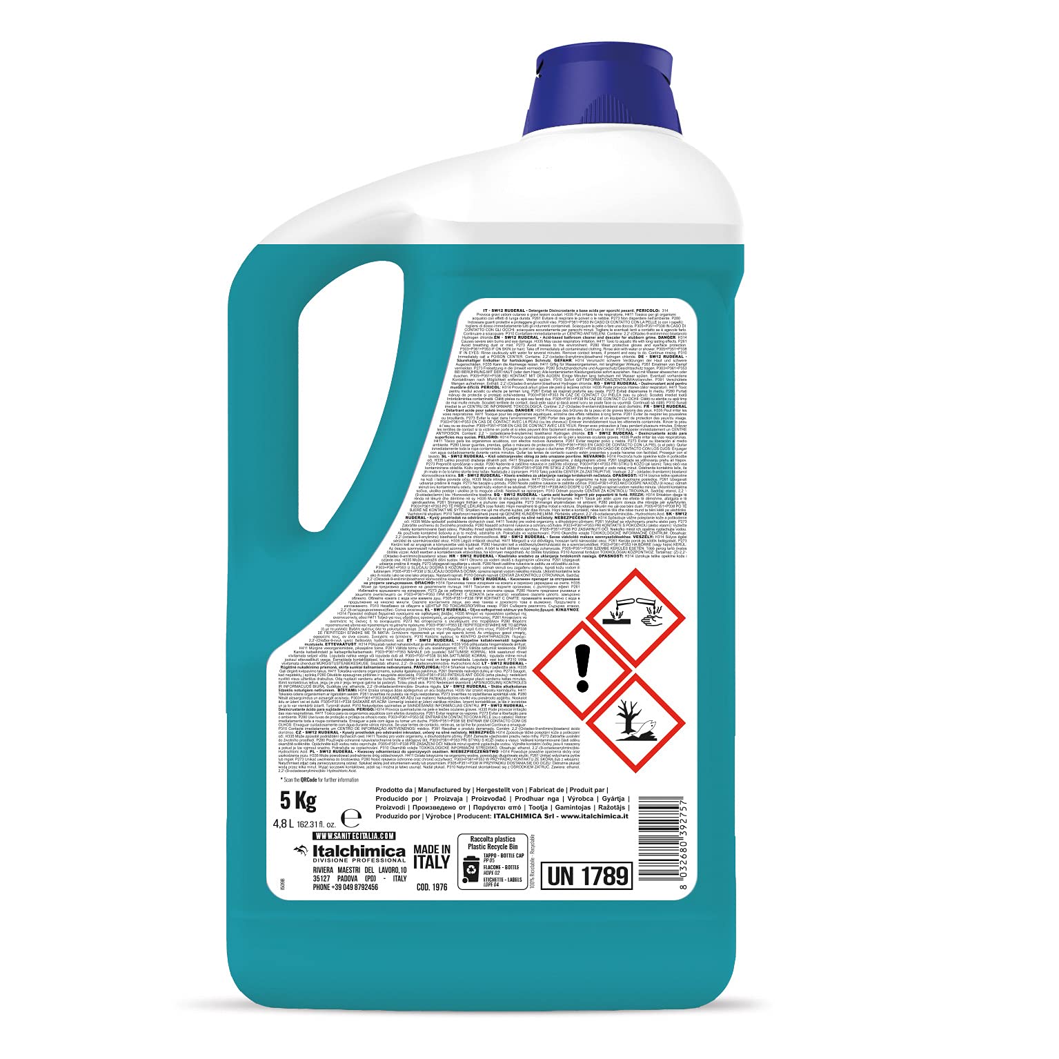 Ruderal Pulirapido - Disincrostante Universale contro Incrostazioni di Calcare e Ruggine - 5 kg