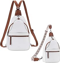 Sac de Poitrine Femme, Élégant Antivol Sac Bandoulière Banane Femme Fille Convertible Cuir PU Sling Bag pour Voyage Plein Air Vacances