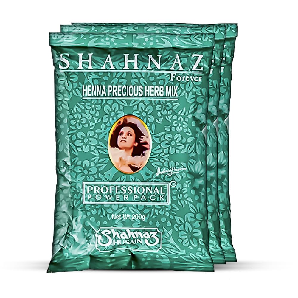 Shahnaz Husain Henna Precious Herb Mix | 200g | Green (Pack of 3)