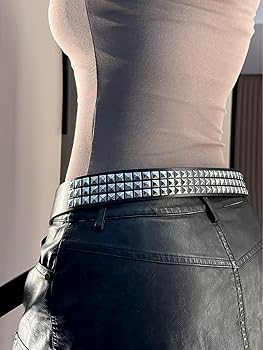 Amazon | [NAMEOF] スタッズ スカル ドクロ ベルト Y2K フェアリー