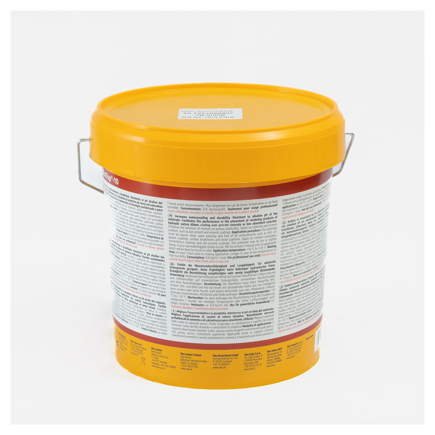 SIKA - Imprimación de adherencia base agua - SikaTop 10 - Rojizo - 20kg | Tapaporos y promotor de adherencia - Para soportes minerales, cemento y cerámica - Mejora la preparación