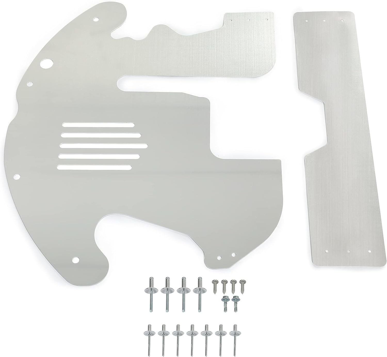 ALMULOO Catalytic Converter Protector Shield Compatible with 2010-2015 Toyota Prius Aluminium Silvery Anti-theft Security