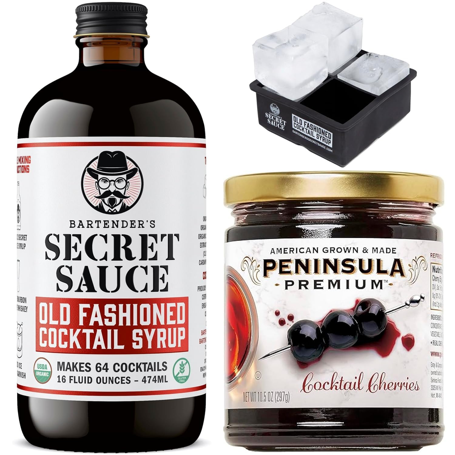 Bartender's Secret Sauce USDA Organic Old Fashioned Mix Kit 473,6 g – 64 cocktails
