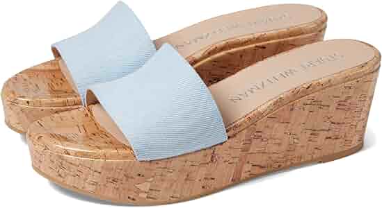 Amazon.com | Stuart Weitzman Summer Wedge Blue Degrade 8.5 B