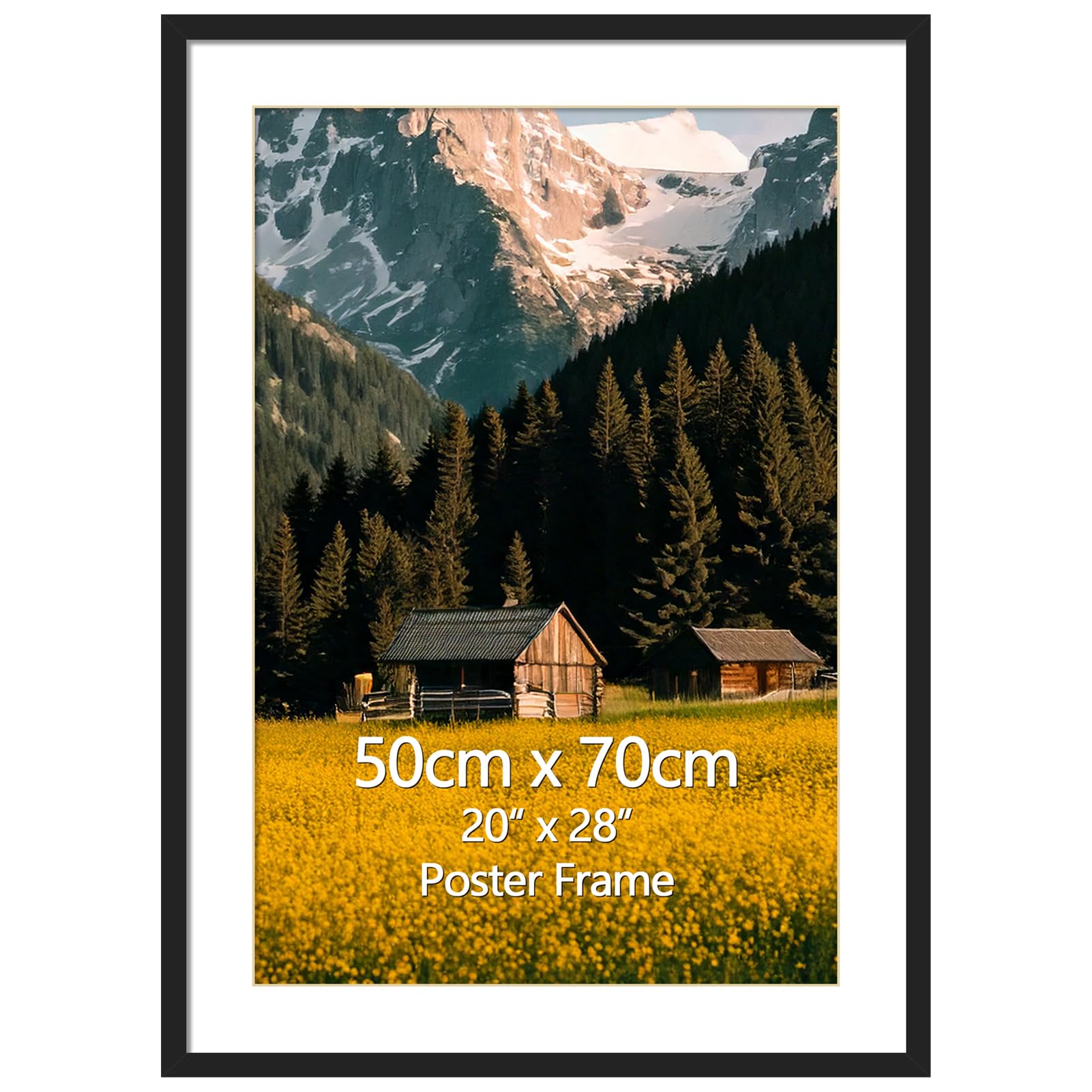 Cadre 50x70 cm aluminium léger facile à accrocher pour éviter les chutes d'affiches