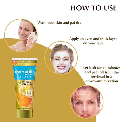 Miniatura 4 de Máscara despegable con brillo dorado con oro de 24 quilates (1.06 oz × 03 qty), para una equidad instantánea y un brillo dorado