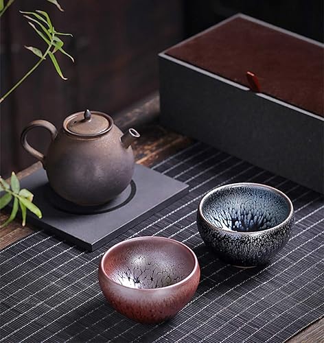 Miniatura 2 de HAPPYDOG JianZhan Tenmoku Taza de café Tazón de taza de té de artesanía china Taza de la colección de diseñador Ceremonia Estilo antiguo hecho a