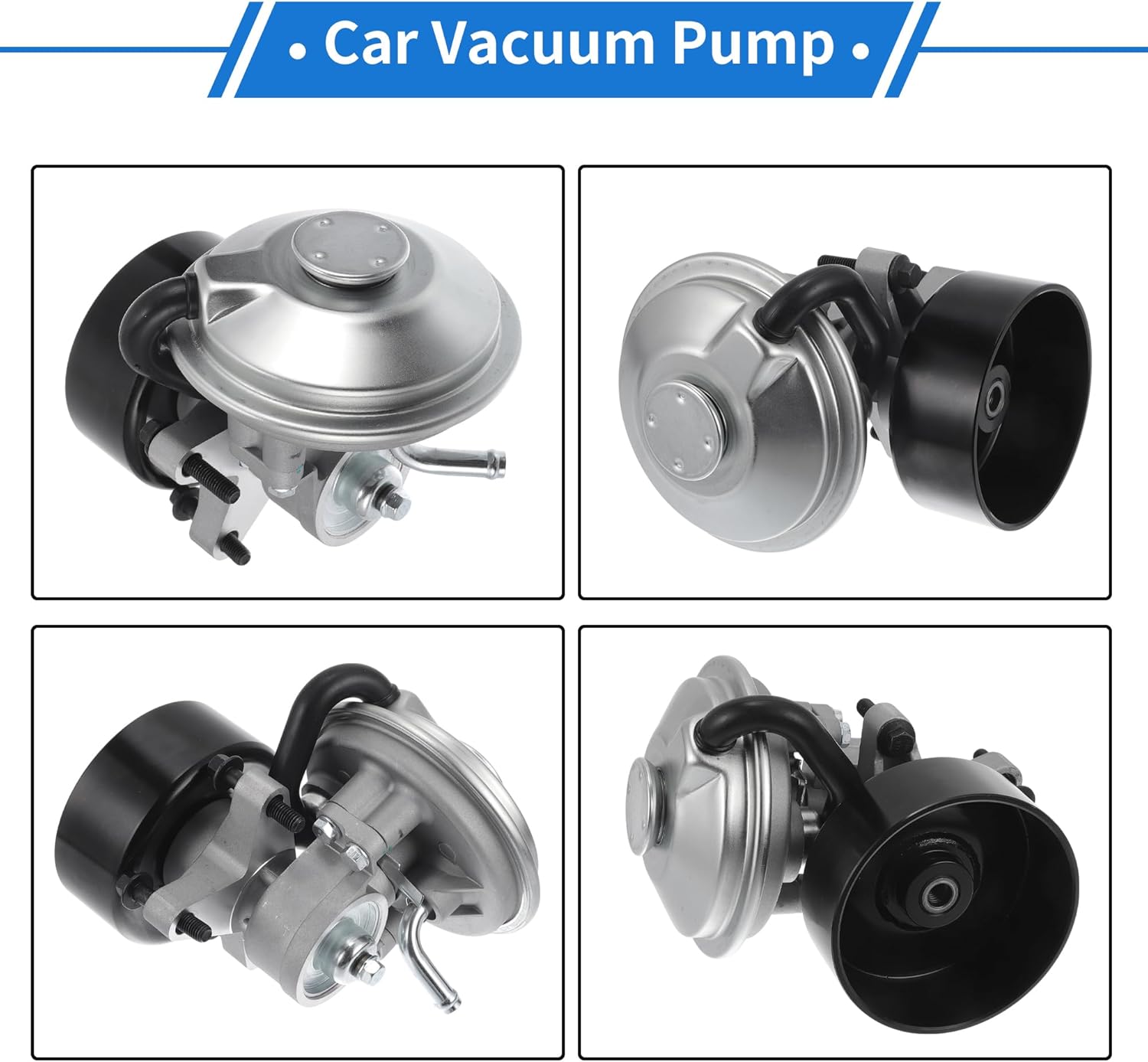 Brake Vacuum Pump No.F6TZ2A451AA/641029 Engine Vacuum Pump for Ford F350 F450 F550 Super Duty Econoline Super Duty Aluminium Alloy Silver Tone 1 Pcs