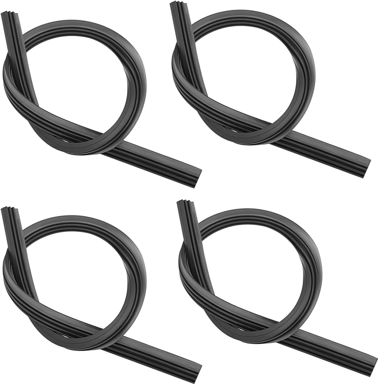 DAWRIS 4 Pieces Replacement Windshield Wiper Blades, 800 mm Universal Wiper Blades, Replacement Rubber for Wiper Blades, Rubber Replacement Wiper Blades, 6 mm