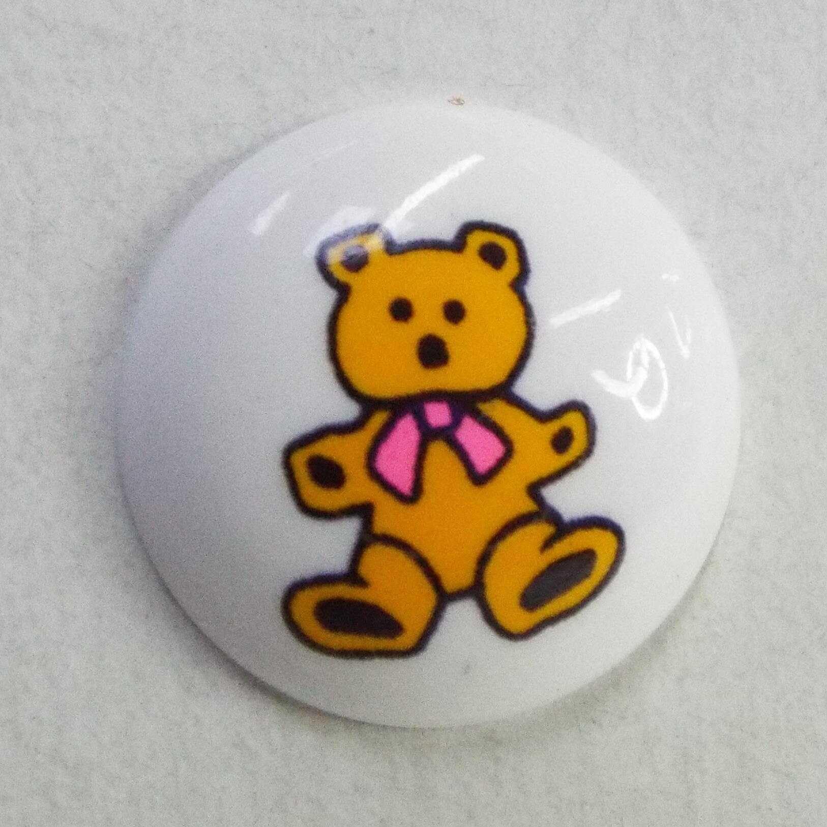 15mm Children Buttons Printed Kid 958D, 2618 Teddy Bear, 8