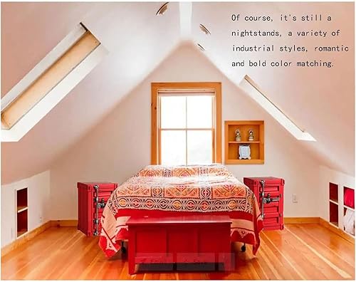 Miniatura 5 de ZHAOYONGLI-End Tables Mesa de noche industrial, vieja, gris pistola, 15.74 x 14.96 x 18.89 pulgadas