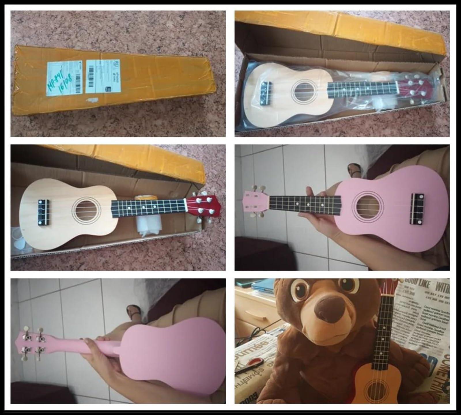 Chitarra A Quattro Corde Ukulele Per Principianti Da 21 Pollici(Coffe)