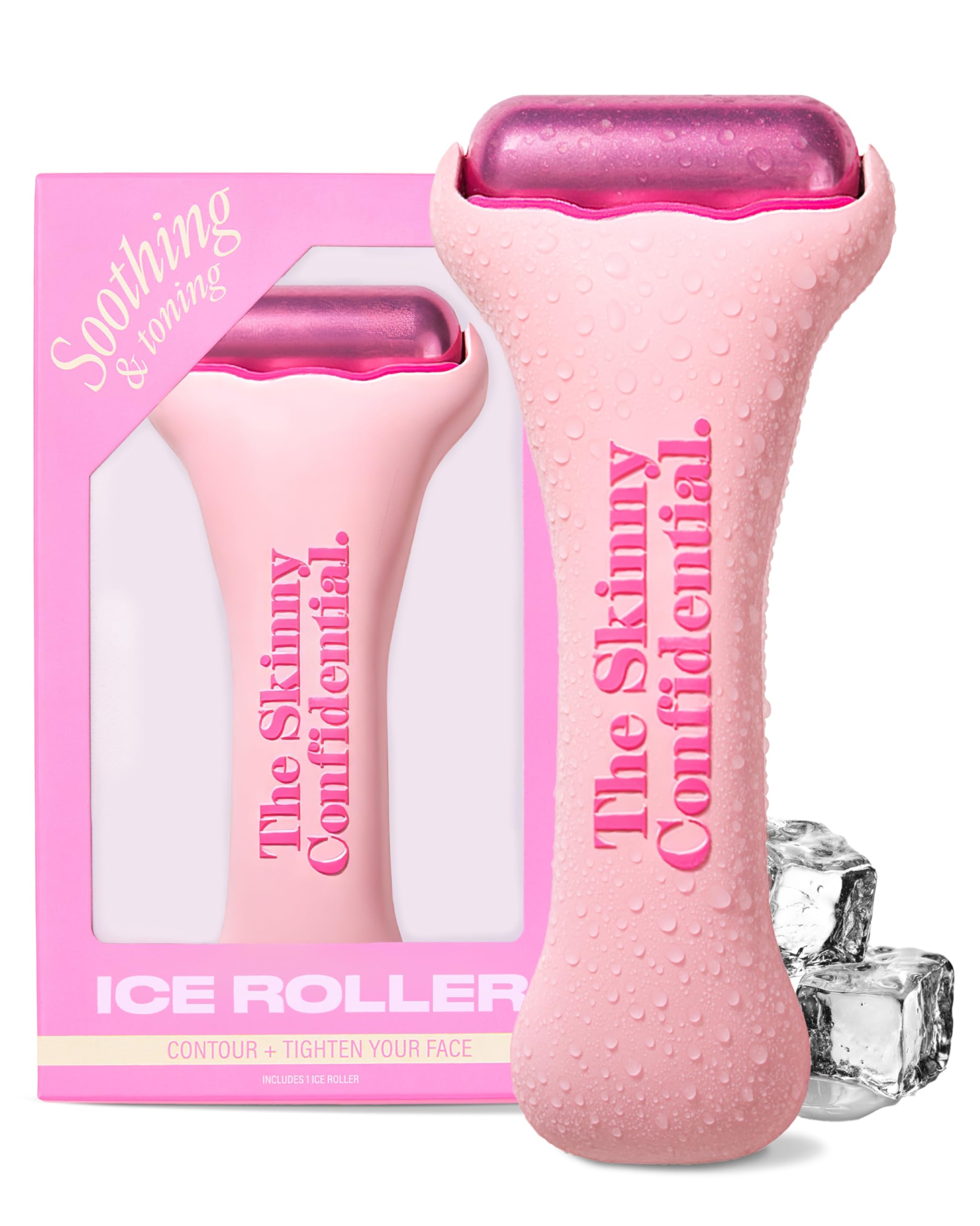 The Skinny Confidential Hot Mess Ice Roller for Face - Face Roller Skin Care Tools Contouring, Firming & Depuff Skin - Self Care Beauty Gift for Women & Men for Clear, Radiant