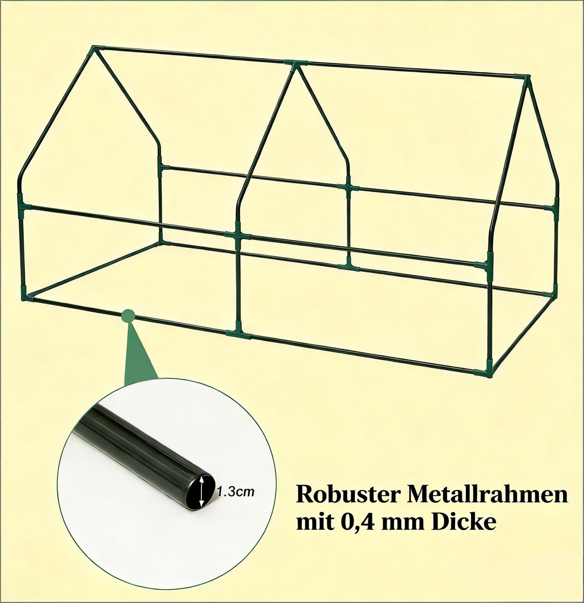 Szklarnia 180 x 90 x 90 cm z drzwiami przesuwnymi – stabilna szklarnia foliowa ze wzmocnioną folią PE, wodoszczelna i odporna na promieniowanie UV, idealna jako domek na pomidory lub inspekt na balkon