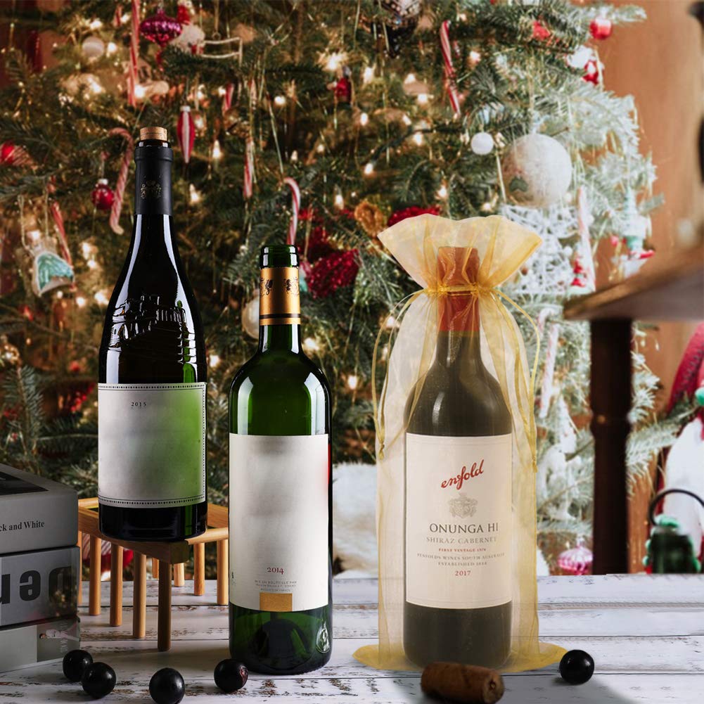 Lot De 50 Sacs En Organza Transparent Avec Cordon De Serrage Pour