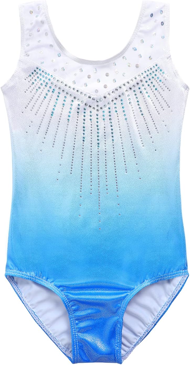 Leotards for Girls Gymnastics Toddler Dance Clothing Ballet Tutu Sparkles Black Blue Purple Colorful Ribbons