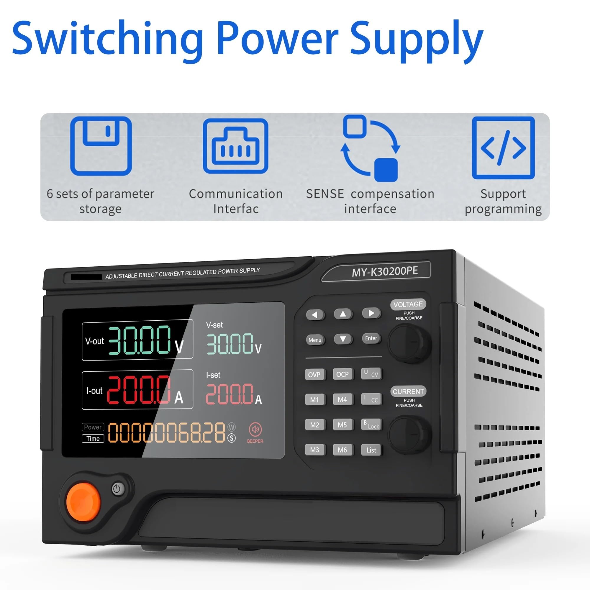 alimentazione elettrica del laboratorio, Alimentatore da laboratorio CC regolabile, variabile, programmabile, da banco, alimentatore ad alta potenza, alimentatore programmabile regolabile(ETM-15100PC)