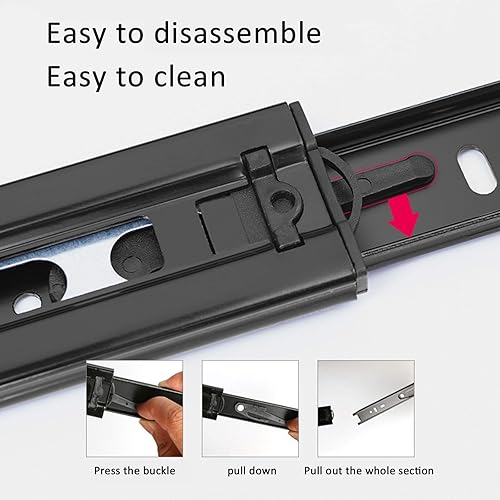 Miniatura 8 de 1 par de rodamientos de bolas silenciosos, extensión completa, cierre suave, correderas de cajones de montaje lateral, para gabinetes de