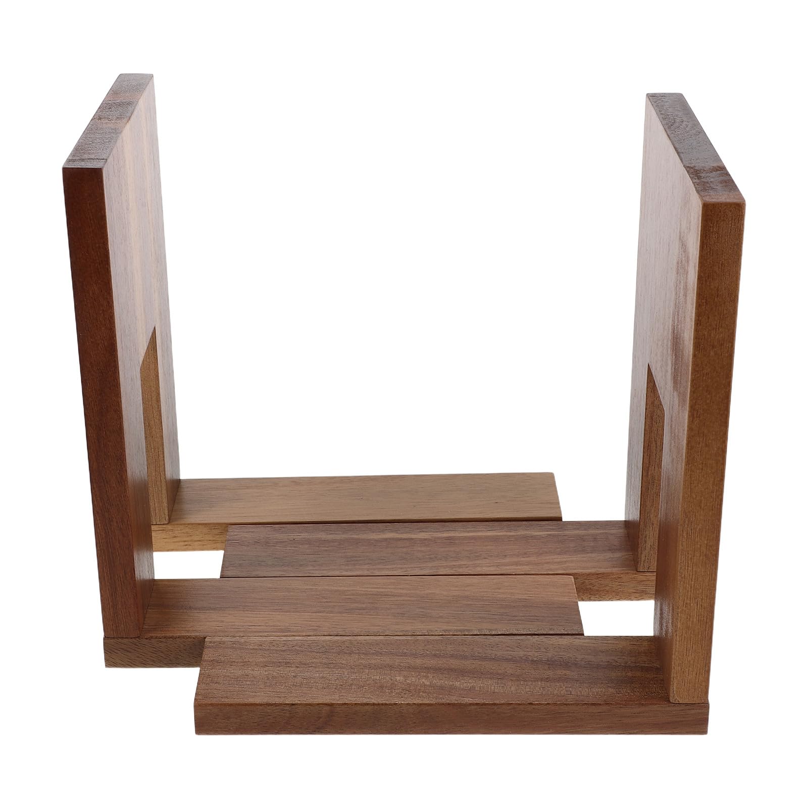 Estante ajustable de madera para discos de vinilo - Soporte extensible para discos, álbumes y revistas - Organizador versátil para el escritorio de la sala de estar o del estudio