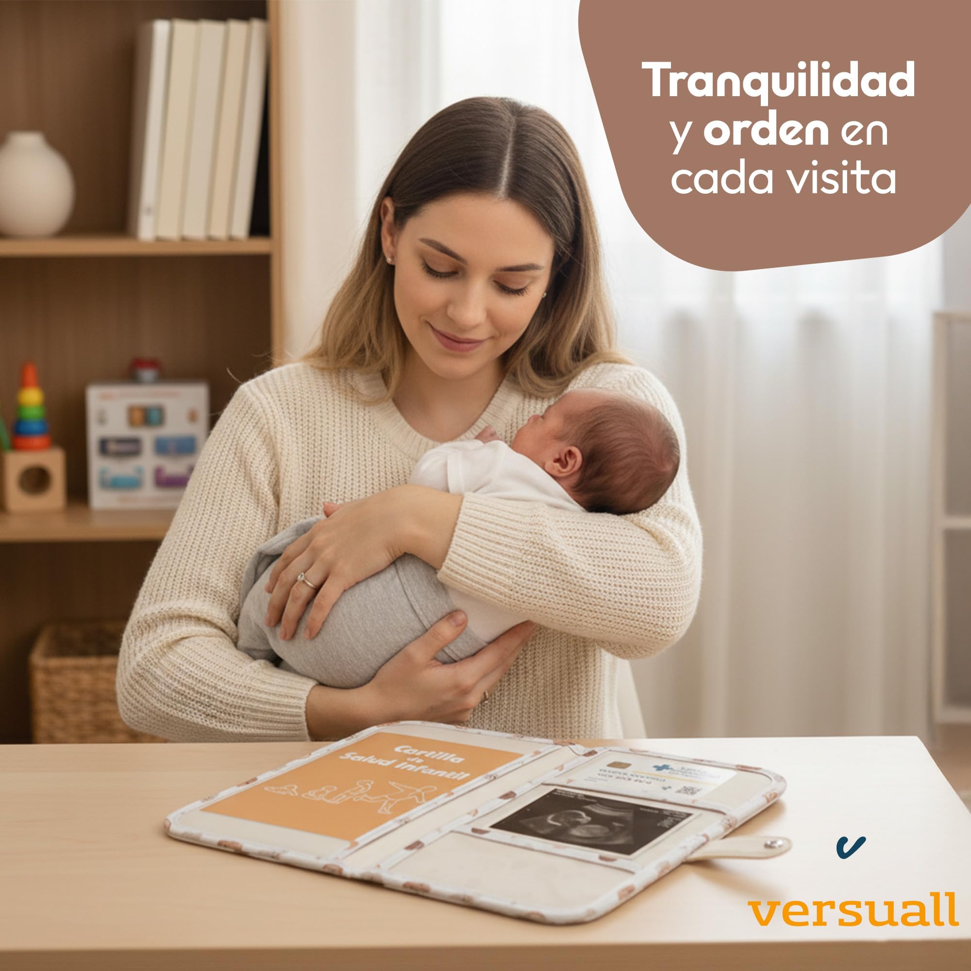 Portadocumentos Bebé – Porta Documentos para Cartilla Sanitaria | Carpeta Embarazo con Bolsillos | Acolchado y Ligero | Ideal para Padres Primerizos y Regalo para Maternidad o Recién Nacido (Planetas) — view 6