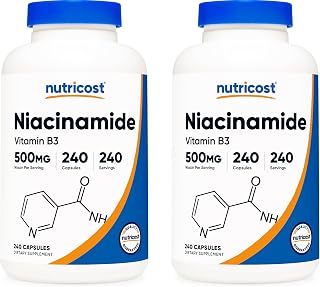 Nutricost Niacinamide (Vitamin B3) 500mg, 240 Capsules (2 Bottles)