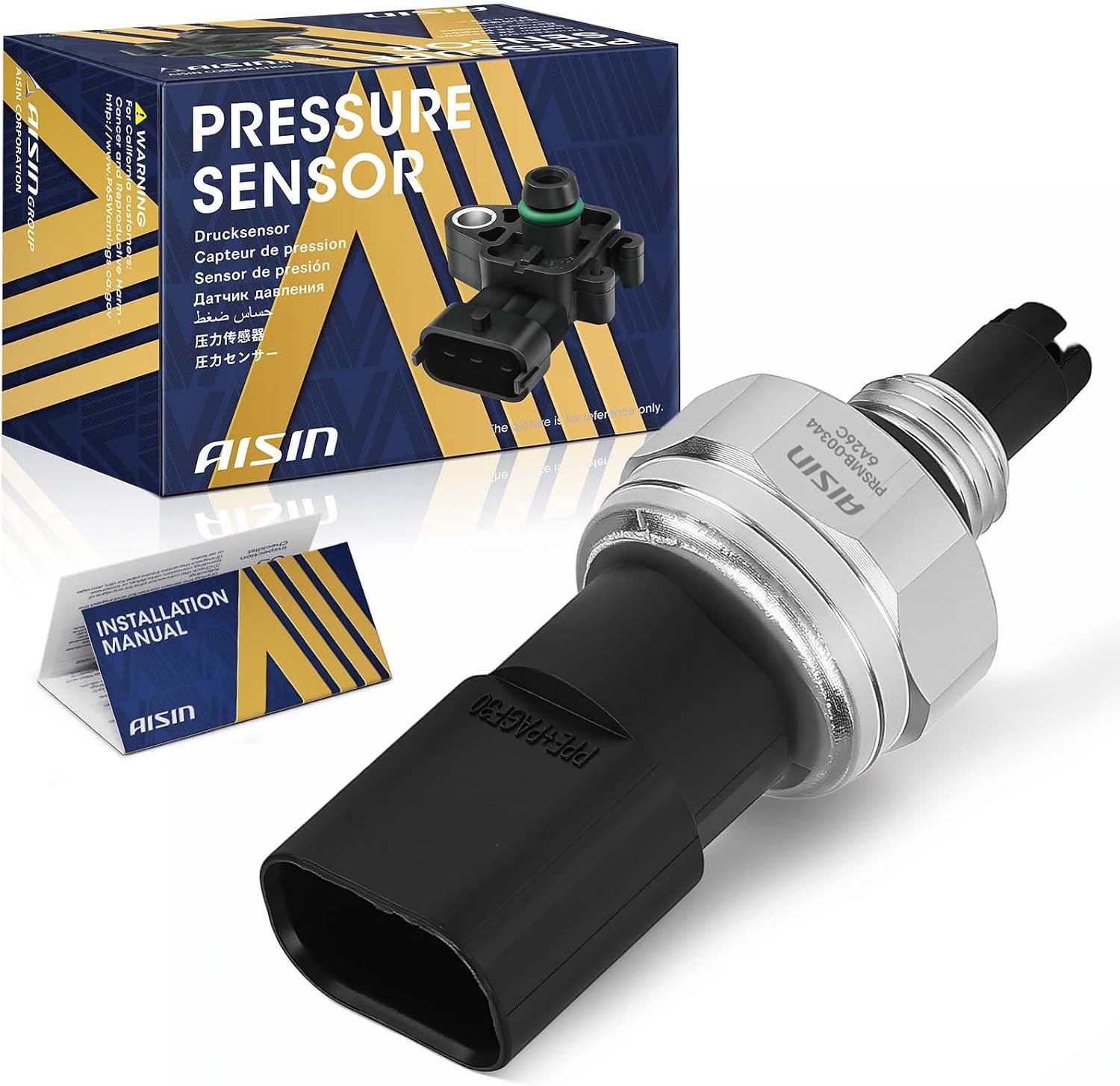 AISIN AFTERMARKET PRSMB-00344 A/C High Side Pressure Switch - Compatible with Mercedes-Benz G500 02-08, G550 09-15, G55 AMG 03-11, C240 C3 C32 AMG 2004, SL500 03-05 - 2.6L 3.2L 5.0L 5.5L