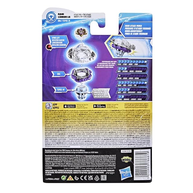 Foto 5 de 5 de Hasbro Beyblade Burst Surge Speedstorm - Kit Inicial - Top Raid Luinor L6