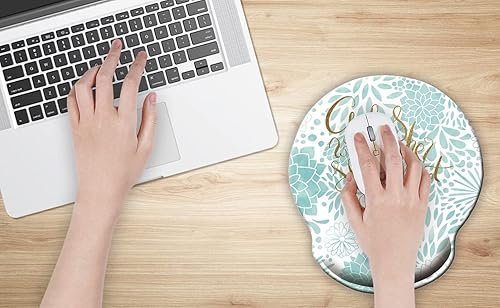 Miniatura 10 de Alfombrilla de mouse con versículo bíblico con frase en inglés "I can do all things through Christ who strengthens me, Philippians 4-13", diseño