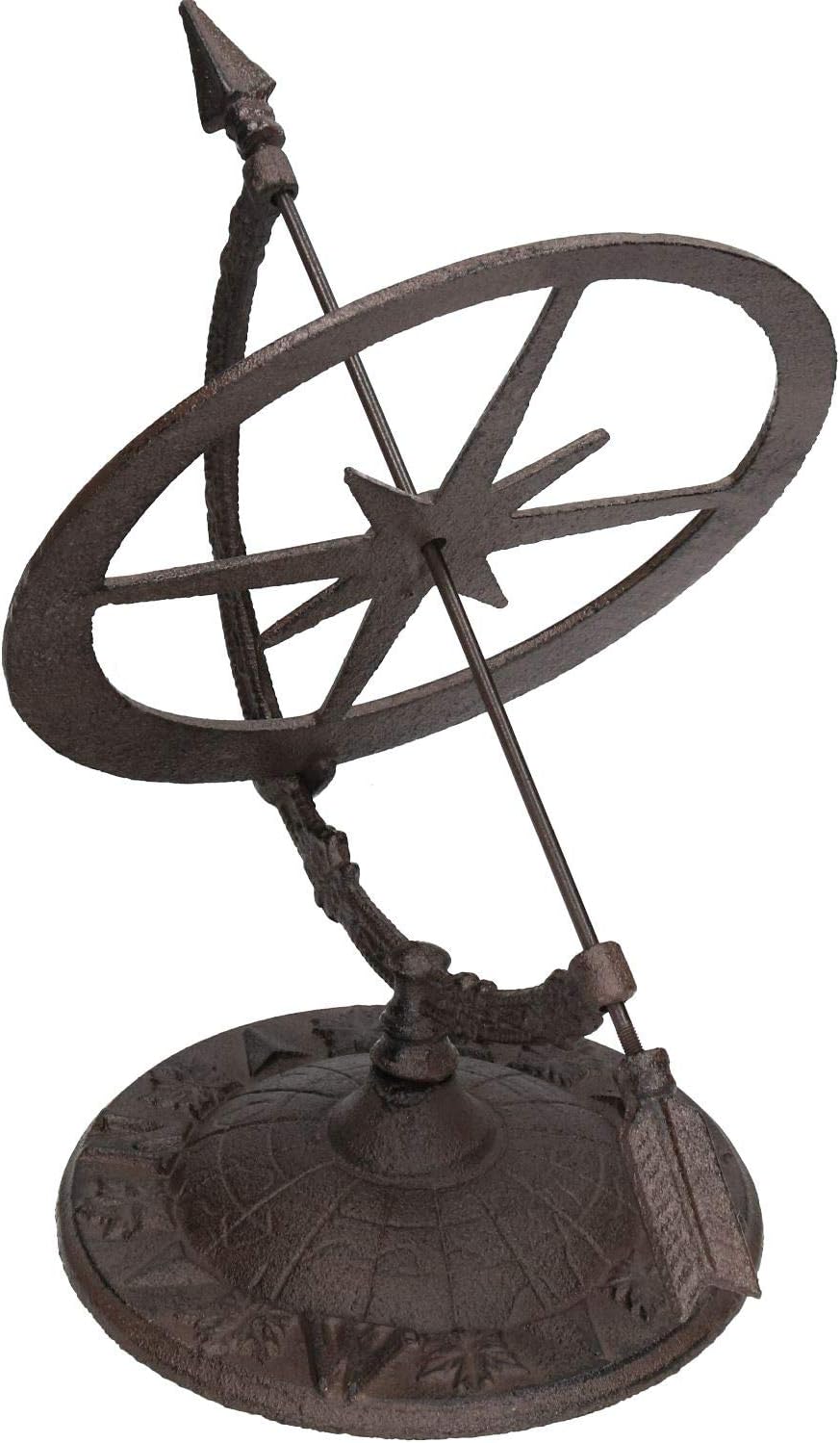 Armillary Sundial Ornament Cast Iron Garden Feature Statue Clock Metal Compass