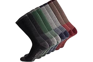 Men's Thickened Breathable Merino Wool Athletic Crew Hiking Socks